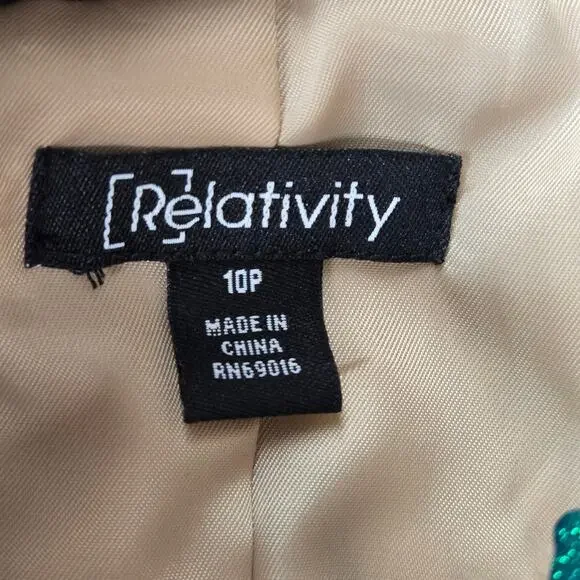 Relativity EUC crop leopard faux fur coat jacket 10 petite brown tan - Picture 4 of 17